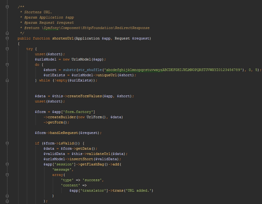 a snippet of PHP code